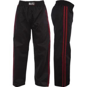 BLITZ Dětské saténové kalhoty Full Contact – černo/červené