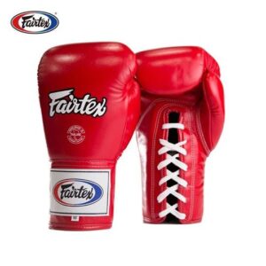 Šněrovací boxerské rukavice Fairtex BGL6 červené