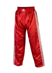 Saténové kickbox kalhoty ADIDAS červené